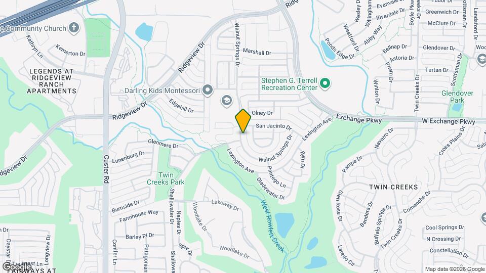 1836 Walnut Springs Dr Map and Location Details