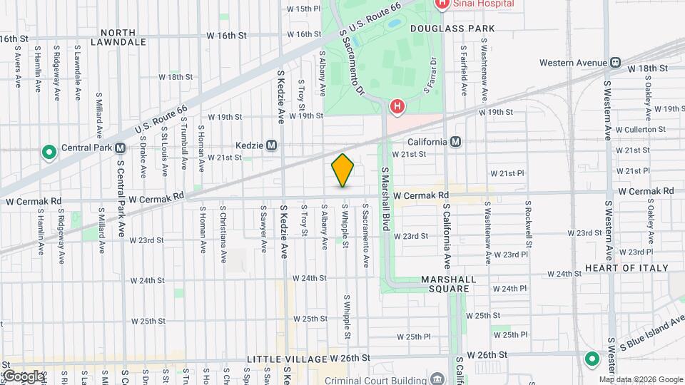 3032 W Cermak Rd Map and Location Details