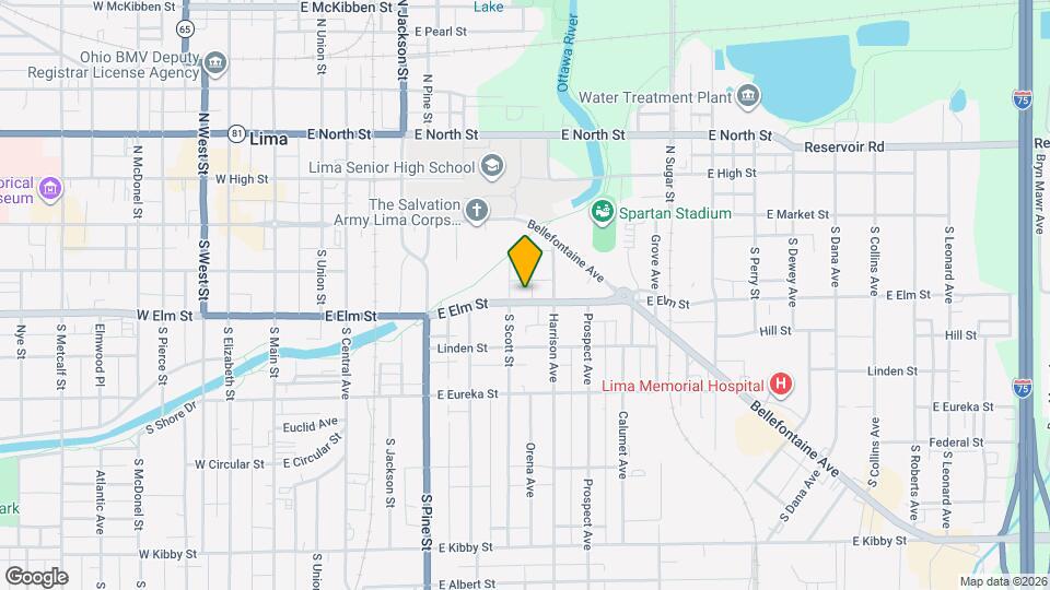 711 E Elm St Map and Location Details