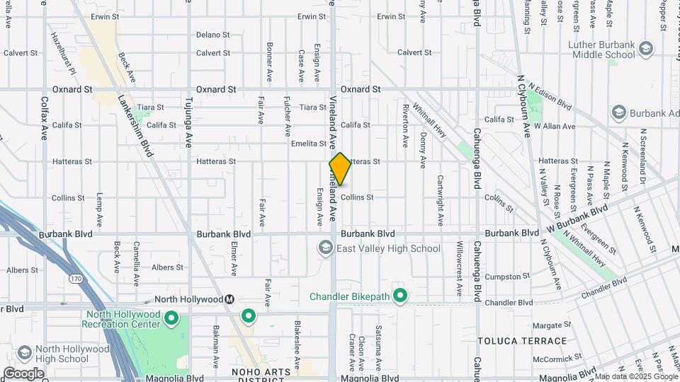 5710 Vineland Ave Map and Location Details