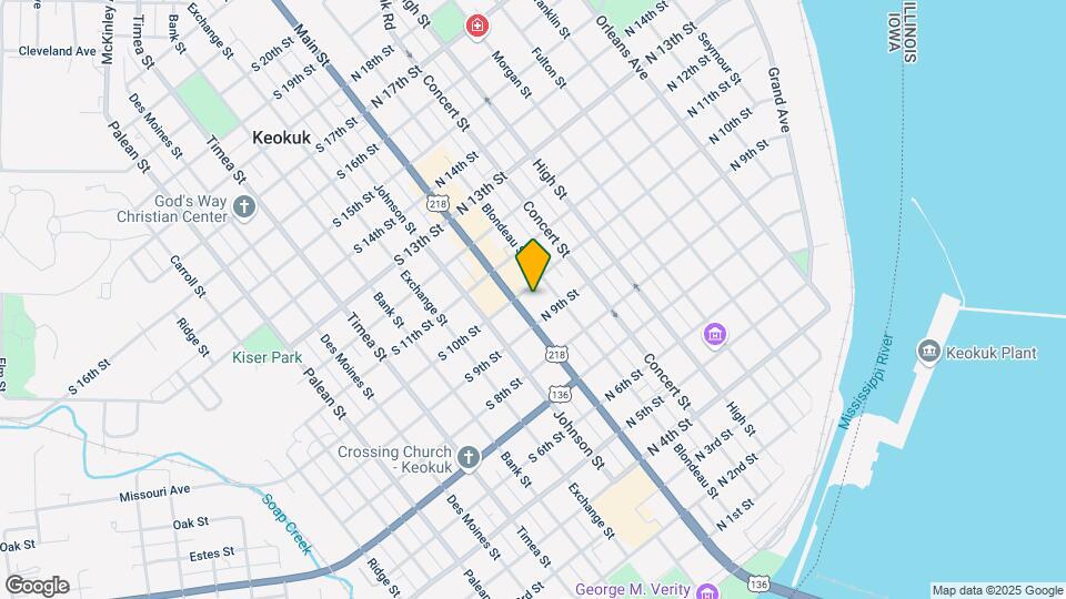 Keokuk Senior Lofts Mapa y Detalles de la Ubicación