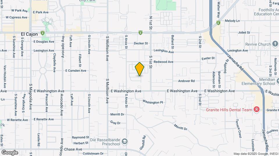 El Cajon Valley Mobile Home Park Map and Location Details
