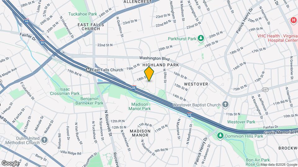 1505 N Pocomoke St Mapa y Detalles de la Ubicación