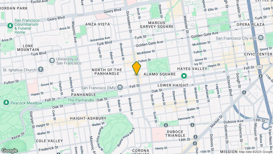 605-607 Divisadero Mapa y Detalles de la Ubicación