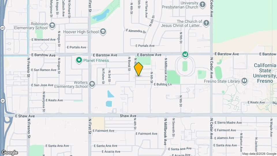 1321 E San Bruno Ave, Unit H Map and Location Details