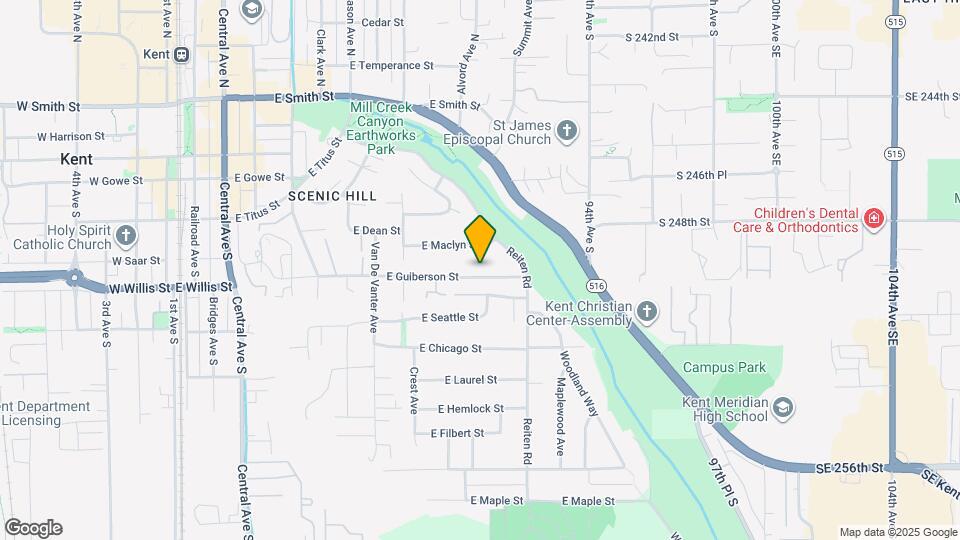 1121 E Guiberson St Map and Location Details