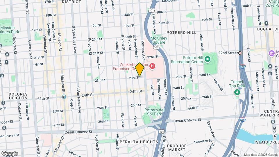 1107 Hampshire St Map and Location Details