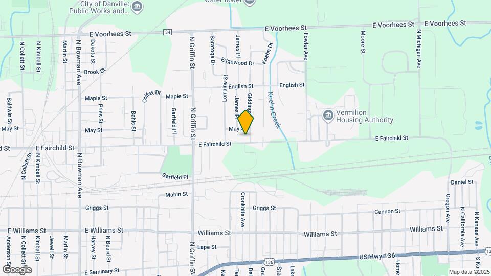 1497 E Fairchild St Map and Location Details
