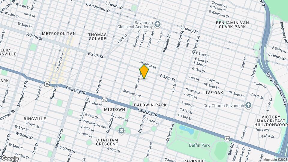 733 E 38th St Map and Location Details