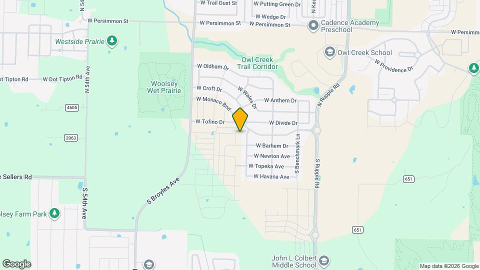 4628 W Aurora St Map and Location Details