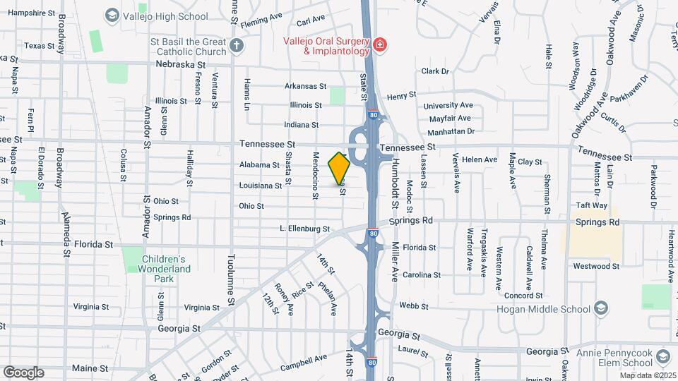 1845 Louisiana St Map and Location Details