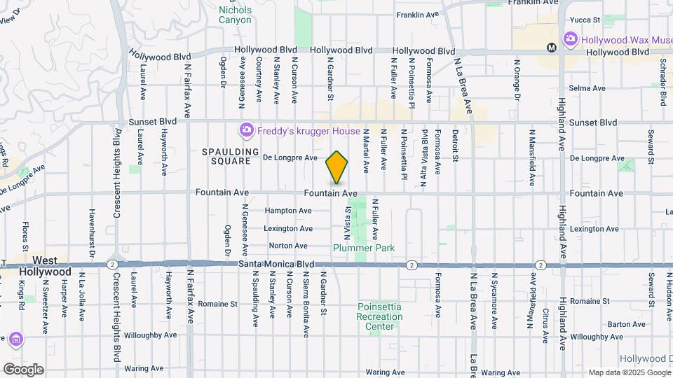 7417 Fountain Ave Mapa y Detalles de la Ubicación