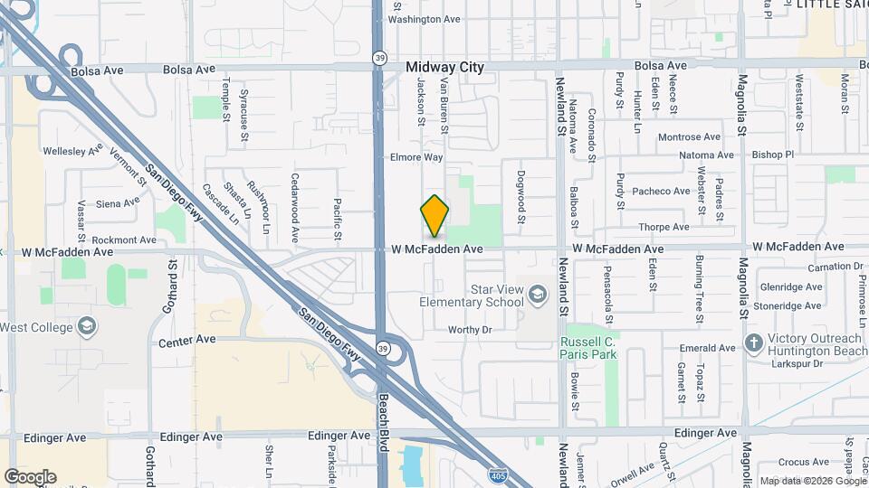 8153 W McFadden Ave Map and Location Details
