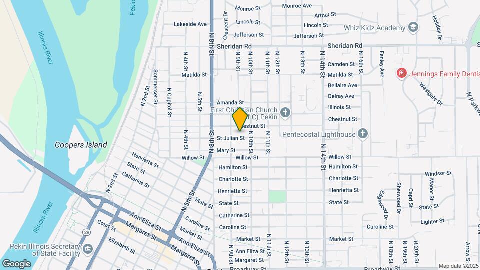 909 St Julian St Mapa y Detalles de la Ubicación