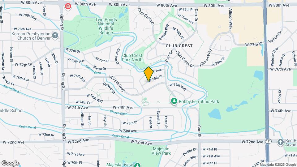 8762 W 75th Pl Map and Location Details