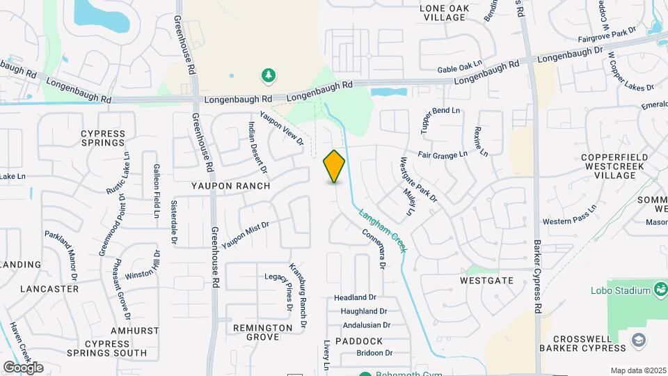 18703 Mesquite Bend Ln Map and Location Details