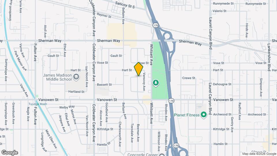 6930 Babcock Ave Map and Location Details