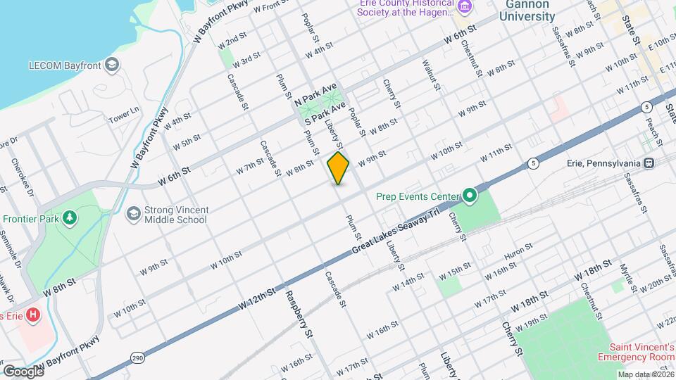 919 Plum St Map and Location Details