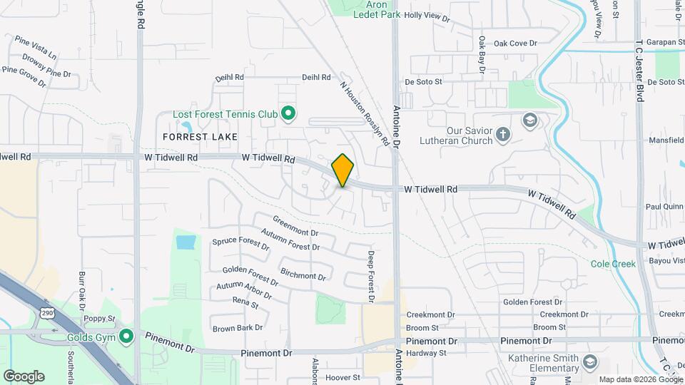 5821 W Sunforest Dr Map and Location Details