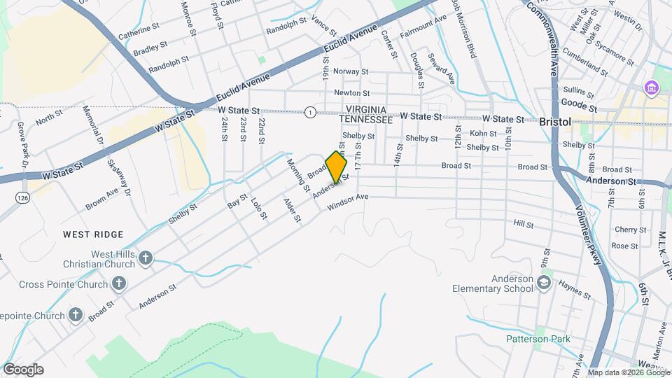 1806 Anderson St Map and Location Details