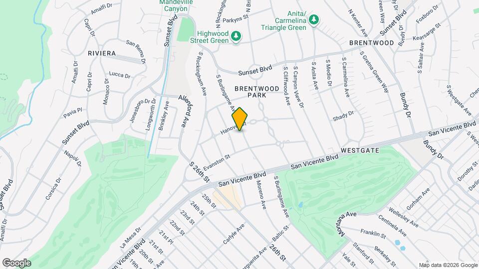 317 S Burlingame Ave Map and Location Details