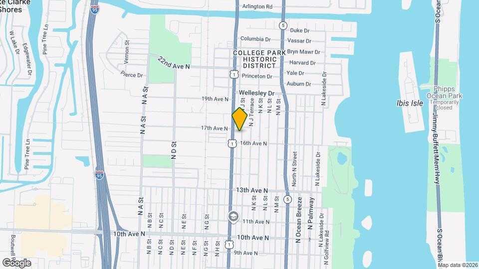 1617 N J St Map and Location Details