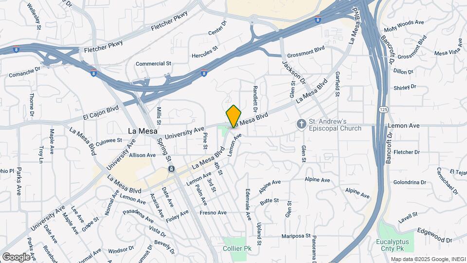 8465 La Mesa Blvd Map and Location Details