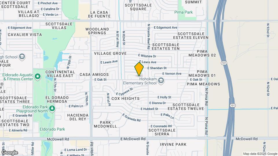 8324 E Oak St Map and Location Details
