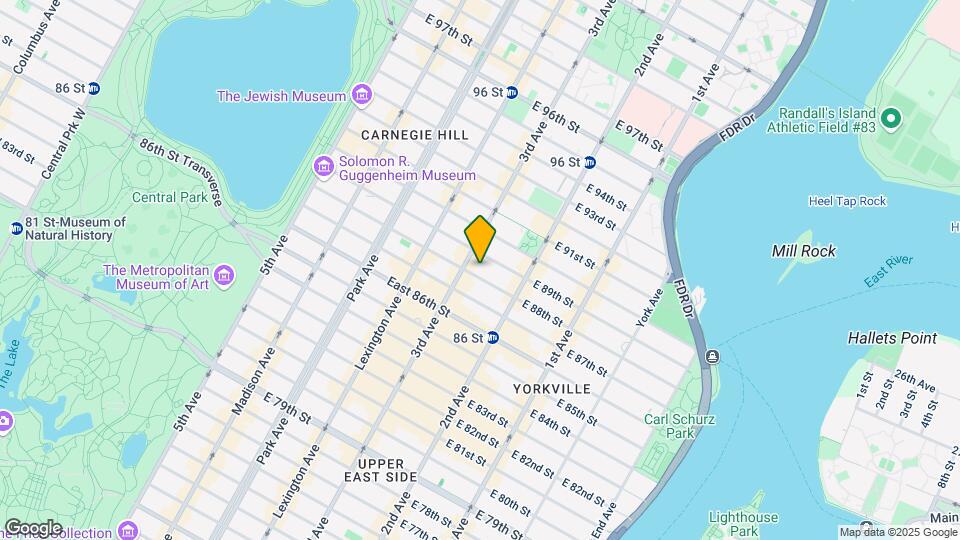 207 E 88th St Map and Location Details
