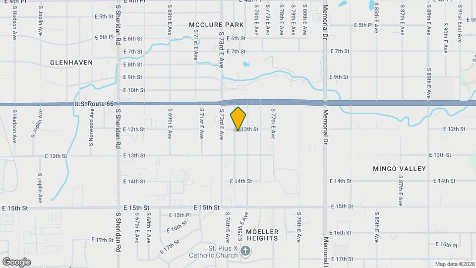 1207 S 74th E Ave Mapa y Detalles de la Ubicación