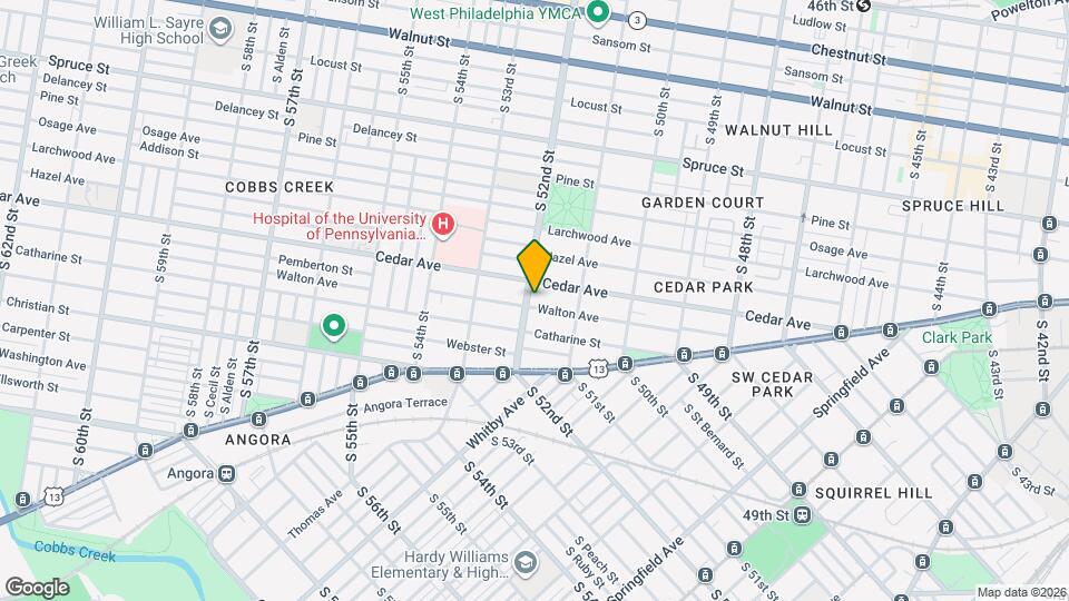 619 S 52nd St Map and Location Details