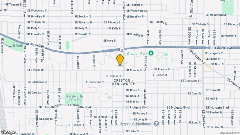 3819 SE Francis St Map and Location Details