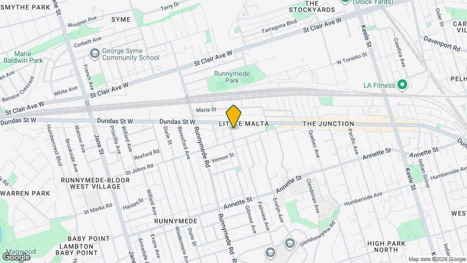 277 Gilmour Ave, Unit Upper Map and Location Details