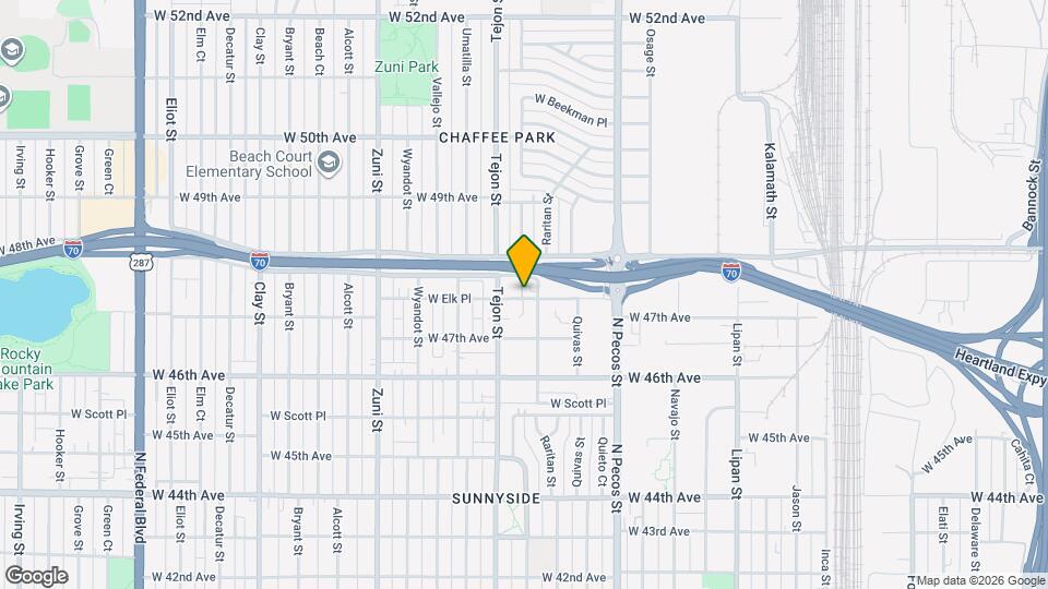 1921 W Elk Pl Map and Location Details
