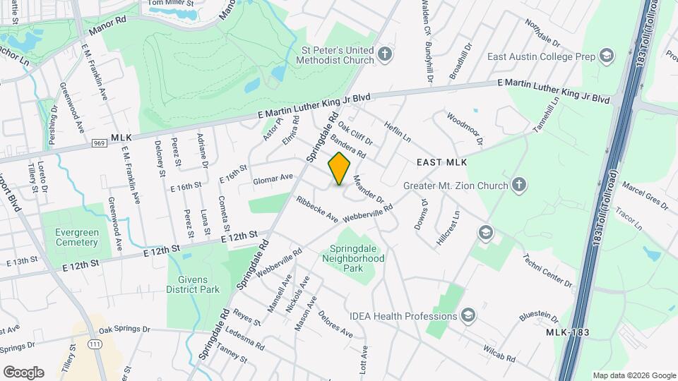 1406 N Redondo Dr Map and Location Details