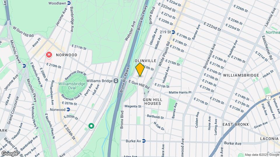 3520 Olinville Ave Map and Location Details