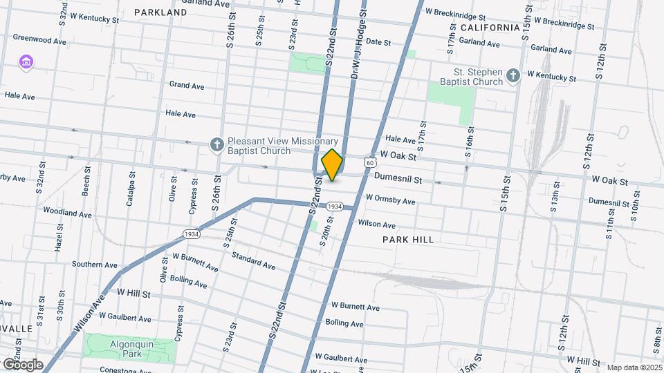 1839 W Ormsby Ave Map and Location Details