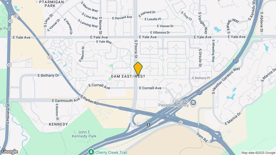 12250 E Bates Cir Map and Location Details