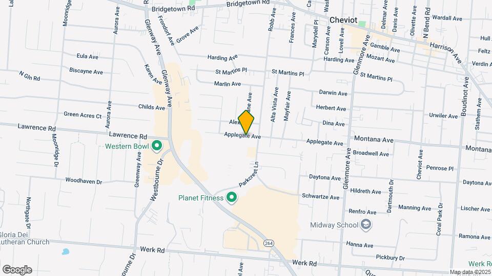4213 Applegate Ave Map and Location Details
