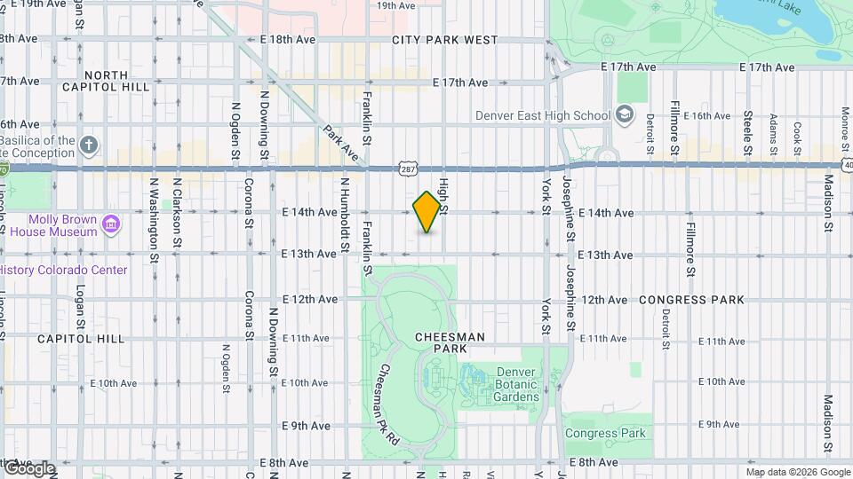 1332 N Williams St Map and Location Details