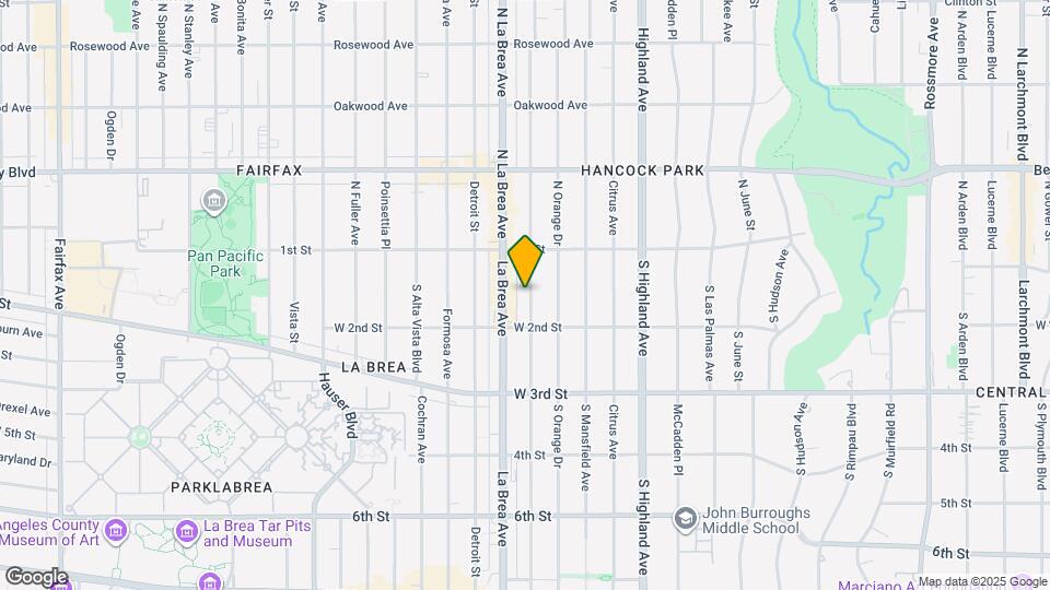 151 S Sycamore Ave Map and Location Details