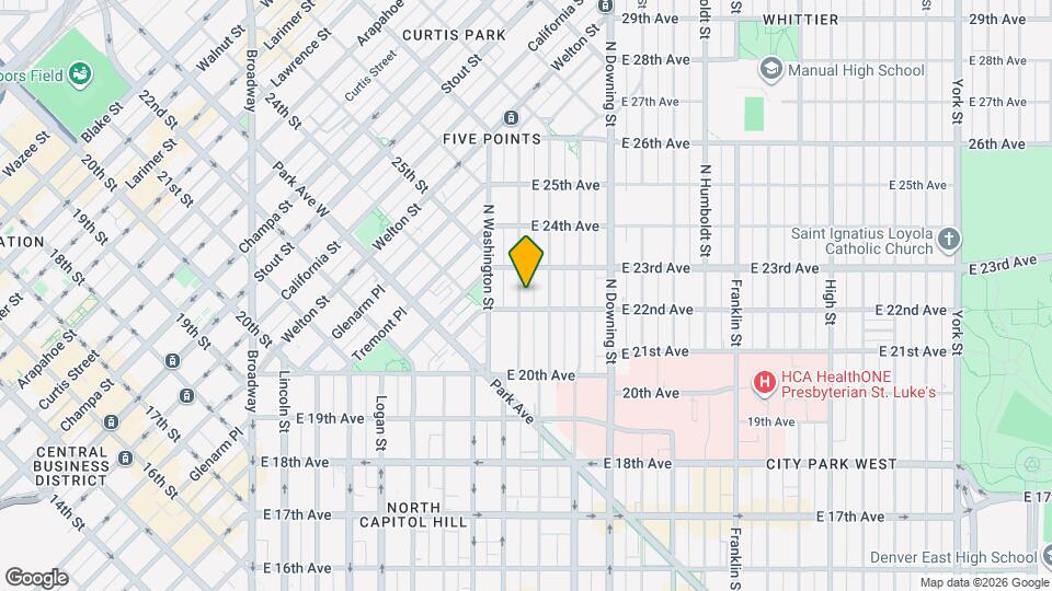 Dazzling North Capitol Hill home with fenced yard Map and Location Details