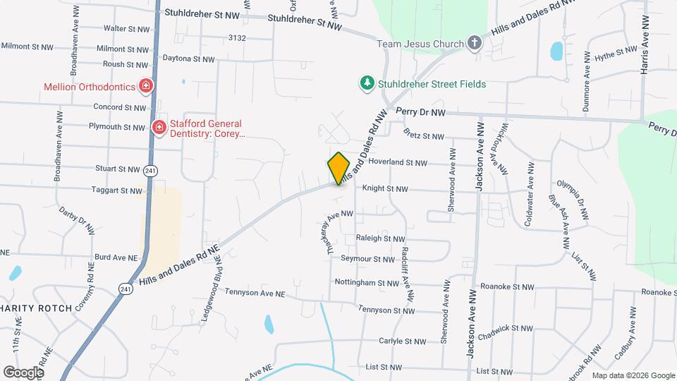 7704 Hills and Dales Rd NW Map and Location Details