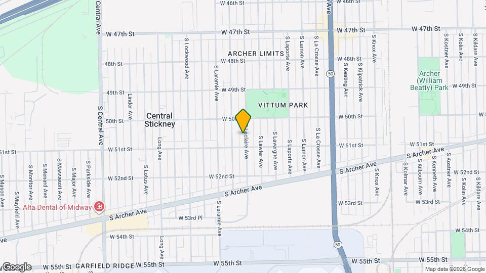 5036 S Leclaire Ave Map and Location Details