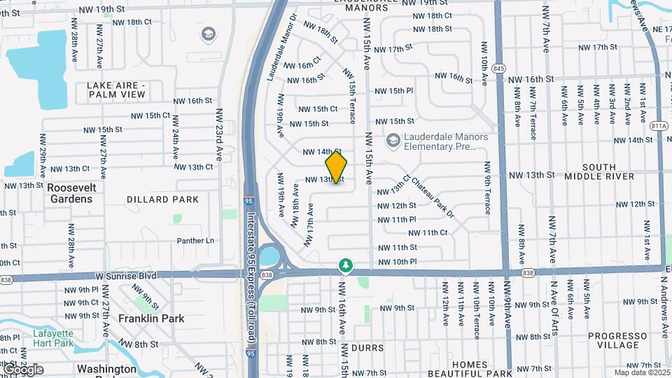 1607 NW 12th Ct Map and Location Details