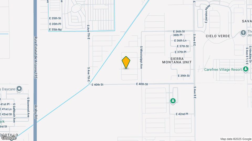 7303 E 38th Ln Map and Location Details