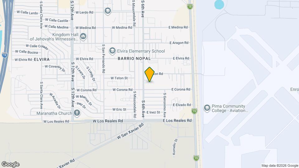 7047 S 6th Ave Map and Location Details