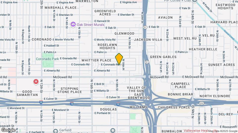 1707 N 18th St Mapa y Detalles de la Ubicación