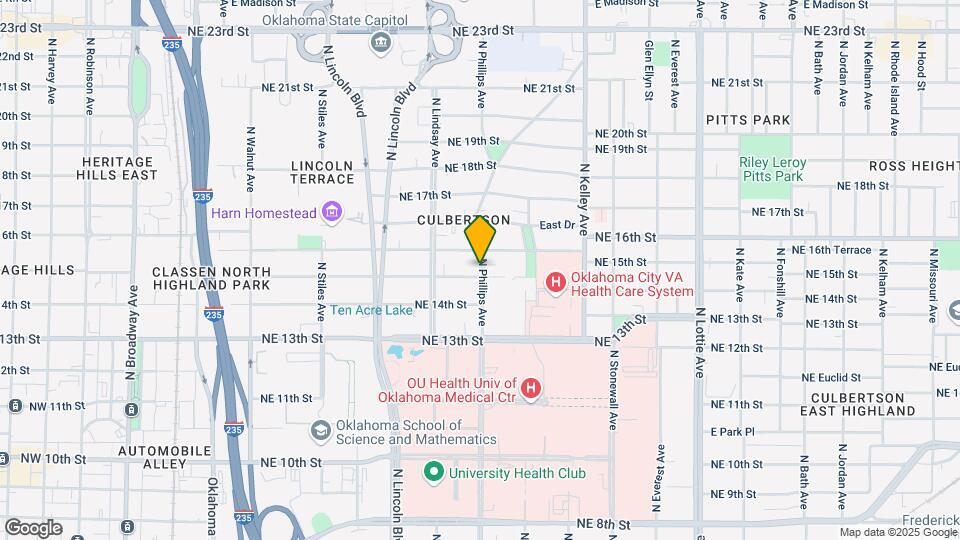 1601 N Phillips Ave Map and Location Details
