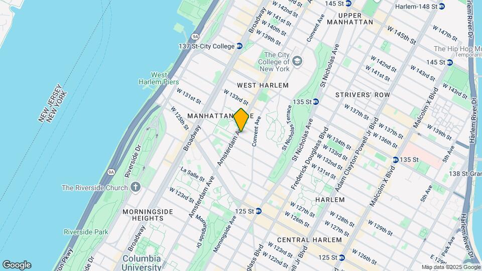 1421 Amsterdam Ave Map and Location Details